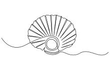 One-Line Seashell Drawing for Exploring Spiral Patterns and Natural Design