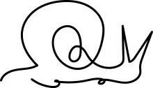 One-Line Snail Drawing to Practice Proportion and Spiral Placement
