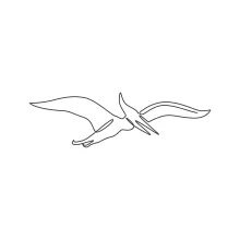One Line Pterodactyl Drawing for Exploring Winged Creatures
