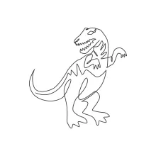 One Line T-Rex Drawing for Capturing Intensity