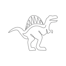 One Line Spinosaurus Drawing for Exploring Unique Dinosaur Shapes