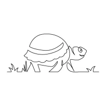 Simple Turtle in One Line: Fun Drawing for Nature and Art Lovers