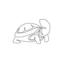 Draw a Wild Desert Tortoise in One Line – Great for Nature-Loving Artists
