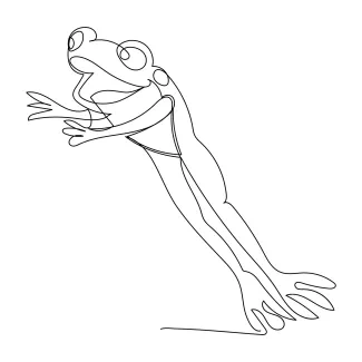 frog Practice Drawing Frogs with One Line: A Fun Way to Master Basic Animal Forms
