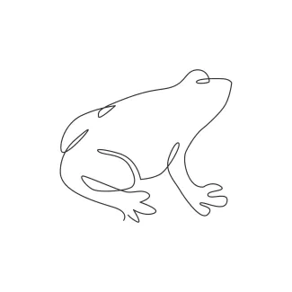 Easy One-Line Drawing of a Cute Frog to Build Artistic Confidence