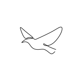 Flying Bird One Line Flying Bird Drawing: Practice Wings and Motion with Simple Lines