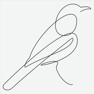 Bird "Minimalist One Line Bird Drawing: Capturing Nature’s Energy in Simple Art"