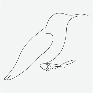 "One Line Bird Drawing: A Minimalist Approach to Capturing Avian Elegance"