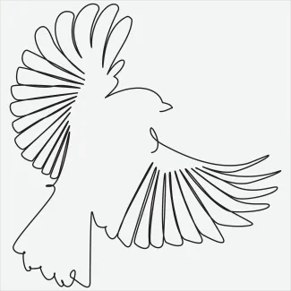 Bird "Minimalist One Line Bird Drawing: Capturing Nature’s Energy in Simple Art"