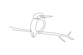 Kingfisher Learn to Draw a Kingfisher with One Line: Easy Bird Art for All Skill Levels