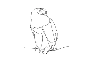 Eagle Easy Eagle Outline in One Line: Practice Drawing Strong Bird Forms for All Levels