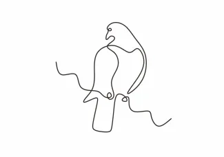 Dove "One Line Dove Drawing: A Simple Art Style Representing Peace and Serenity"