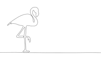 Flamingo "Minimalist One-Line Flamingo Drawing: Capturing Grace and Colorful Beauty in Simple Art"