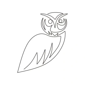 Owl "Minimalist One Line Owl Drawing: Capturing Wisdom in Simple Form"