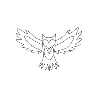 Owl "One Line Owl Drawing: A Minimalist Approach to Capturing Quiet Strength"