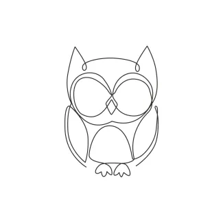 Owl One-Line Owl Drawing for Beginners: Learn Animal Shapes with Minimal Lines