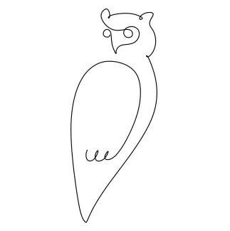 Perching Owl One-Line Perching Owl Drawing: Build Steady Drawing Habits with Simple Animal Forms