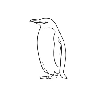 Penguin Easy One-Line Drawing of a Penguin: Build Focus and Shape Recognition