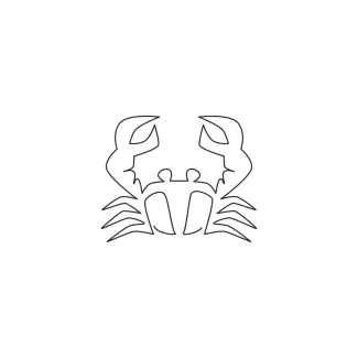 Little crab with big claw Little Crab with Big Claw One-Line Drawing to Develop Artistic Contrast and Focus