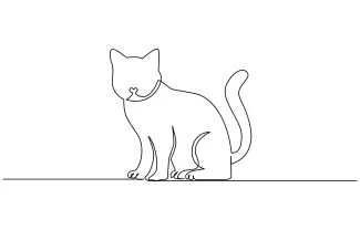  Line Cat Art for Learning Focus and Simplicity in Drawing