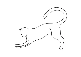 Simple  Line Cat Drawing – Great for Daily Practice and Calm Creativity