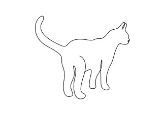 Learn to Draw a Cat with Simple Lines – Great for Practicing Animal Shapes