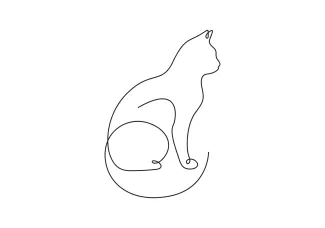  Line Cat Art – Explore Basic Animal Shapes in an Easy and Enjoyable Way