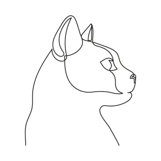 Simple Cat Drawing Using One Line – Practice Everyday Shapes and Artistic Control