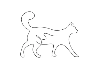 Single Line Drawing of a Cat: An Easy Way to Explore Animal Shapes