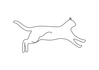 Practice Cat Drawing with One Continuous Line to Improve Focus and Form