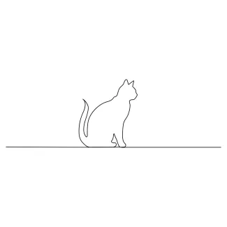Drawing a Playful Kitten in One Line: Learn Curves and Small Forms Easily