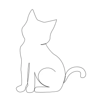 Cat Drawing in One Line: Simple Way to Practice Familiar Animal Forms