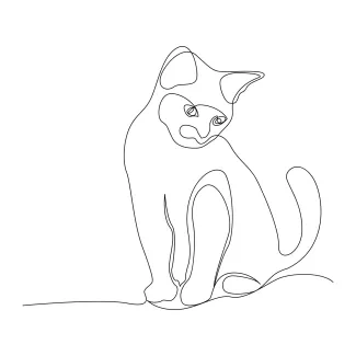 "Simple Line Art: Expressing a Cat’s Personality with a Single Continuous Line"