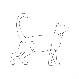 "Expressing a Cat’s Personality Through One Line Drawing"
