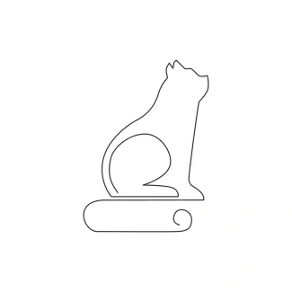Simple One Line Drawing of a Pet Kitten: Easy Art for Beginners and Cat Lovers