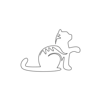 Learn to Draw a Pet Kitten Using Continuous Line Drawing: Fun and Easy for All Ages