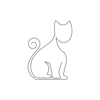 Cat and Kitten Drawing in Simple Line Art: Learn Togetherness Through One Line Art