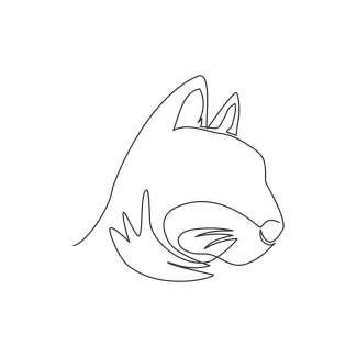 Kitten Head Drawing in One Line: Learn Simple Animal Faces with Fun, Quick Art