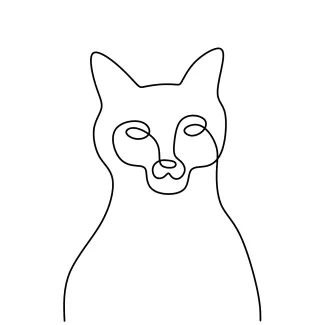 Draw a Kitten Face with One Line: Quick Practice for Cute Animal Expressions