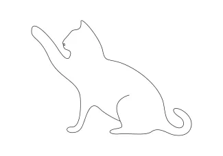 "One Line Art: Drawing a Cat’s Form with Simplicity and Elegance"