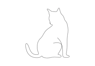 "Single-Line Cat Art: Illustrating a Feline’s Form with Just One Stroke"
