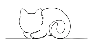 Cat One Line Cat Drawing for Relaxing Practice: Build Drawing Skill with Simple Shapes