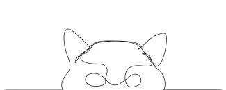 Cat Draw a Cat in One Line: Easy Practice for Home or Classroom Art