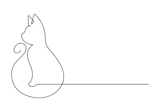 Simple  Line Cat Art: Build Drawing Focus Through Familiar Animal Poses