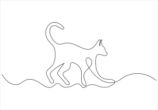 Cat Draw a Cat Using One Line: Learn to Create Simple Animal Art Without Complexity