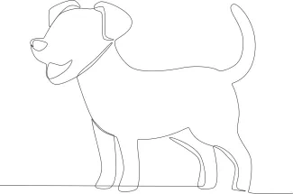 "Single Line Happy Dog Gaze: Learning Expression in Pet Art"