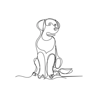 Basic Dog Shape in One Line: Easy Animal Drawing for Everyone