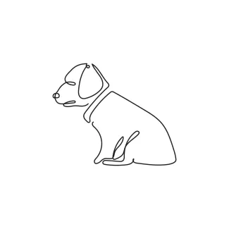 One-Line Dog Shape: Simple Pet Sketch for Everyone