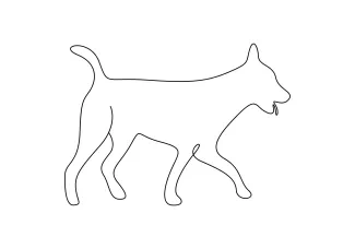 One-Line Dog: Easy and Fun Way to Practice Drawing Animals