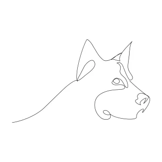 Dog Drawing in One Line: Build Skills with Clear and Familiar Shapes